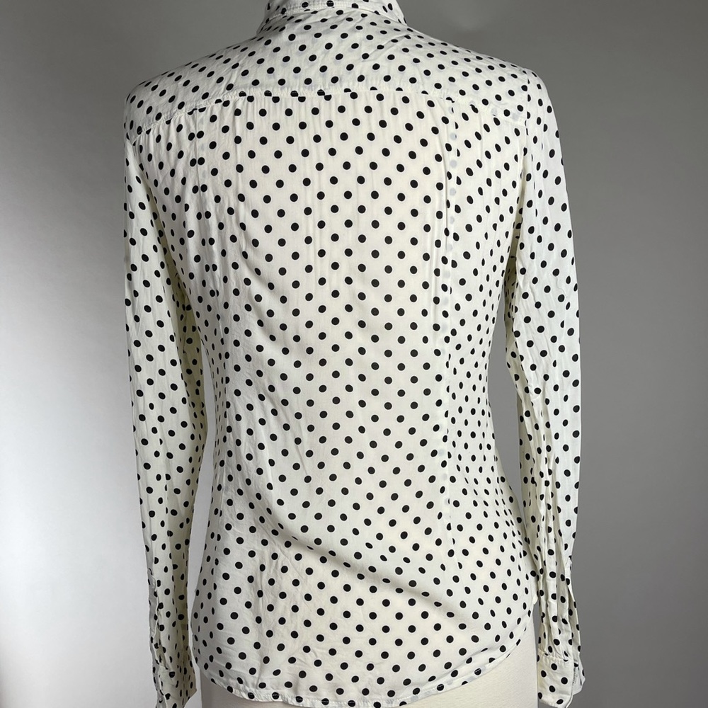 LOFT Polka Dot Button Up Sz S - Picture 5 of 7